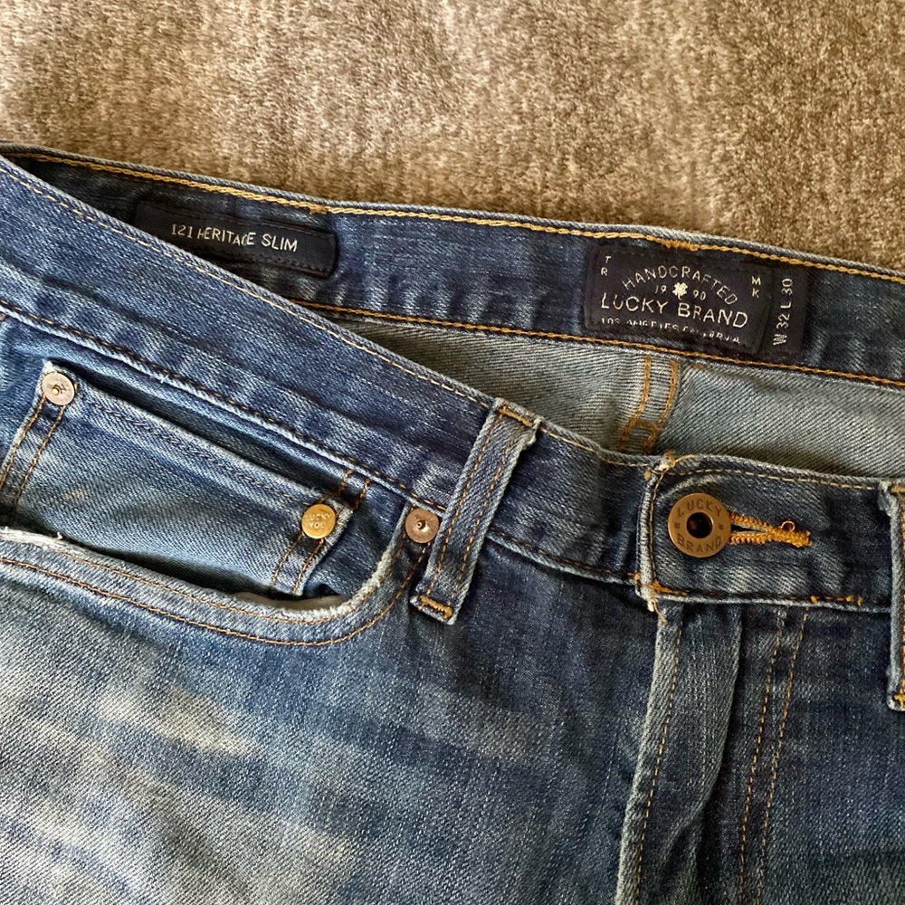 Lucky Brand 121 Heritage Slim Mens Denim Jean W 32 L 30 - Picture 2 of 8